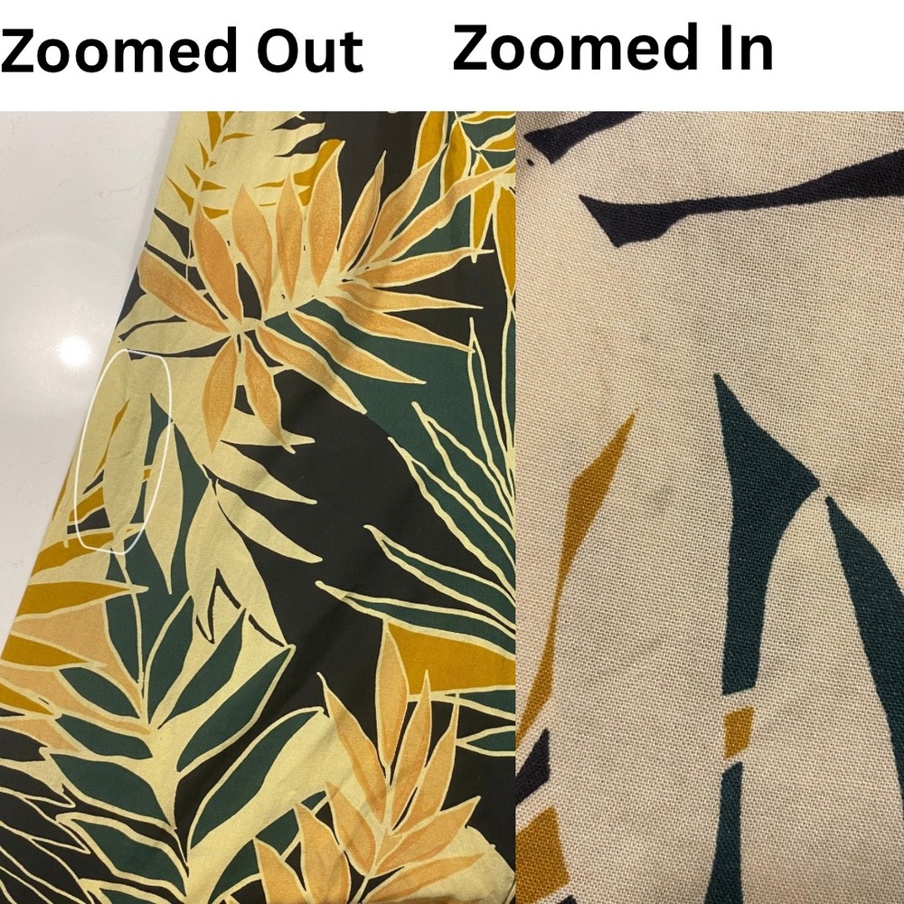 PATRONS OF PEACE Off-Shoulder Smocked Wide Leg Crop Jumpsuit XS Tropical Vacay - Picture 14 of 14